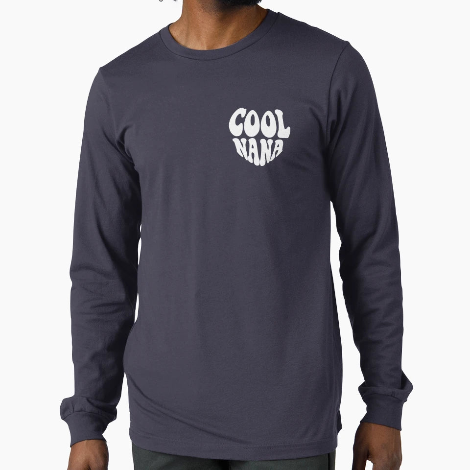 Nana White Heart Wavy Typography T-Shirt - Minimalist Print Men Women - T-Shirt, Sweatshirt, Hoodie