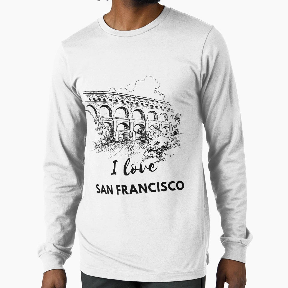 I Love San Francisco T-Shirt - Fun Novelty Design for Adults - T-Shirt, Sweatshirt, Hoodie