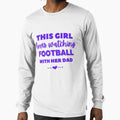 This Loves Watching Football Her Dad T-Shirt - Fun Novelty Design Men Women - T-Shirt, Sweatshirt, Hoodie