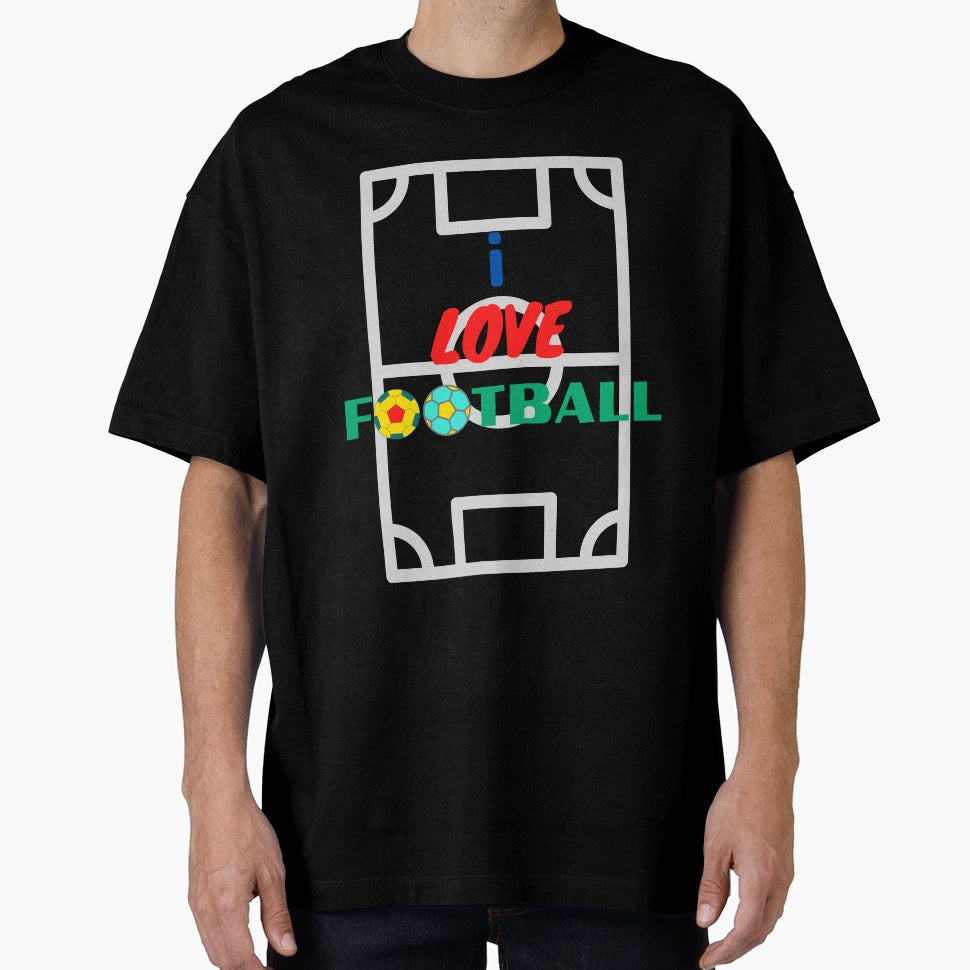 I Love Football T-Shirt - Graphic Print for Adults - T-Shirt, Sweatshirt, Hoodie
