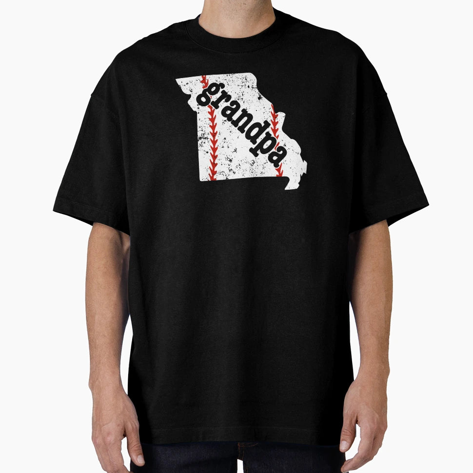 Grandpa Baseball Missouri Softball T-Shirt - Fun Novelty Design for Adults - T-Shirt, Sweatshirt, Hoodie