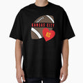 Kansas City Heart Kc Football T-Shirt - Casual Everyday Wear Unisex - T-Shirt, Sweatshirt, Hoodie