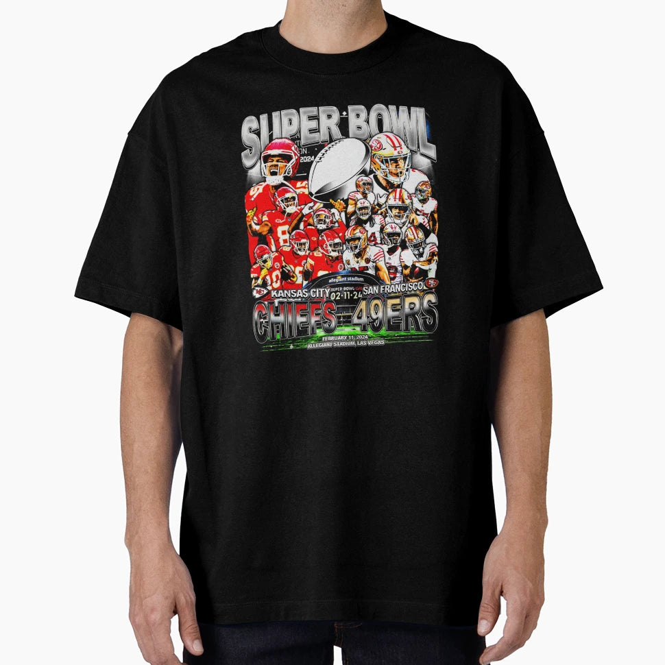 San Francisco Vs Kansas City Super Bowl T-Shirt - Aesthetic Graphic Unisex - T-Shirt, Sweatshirt, Hoodie