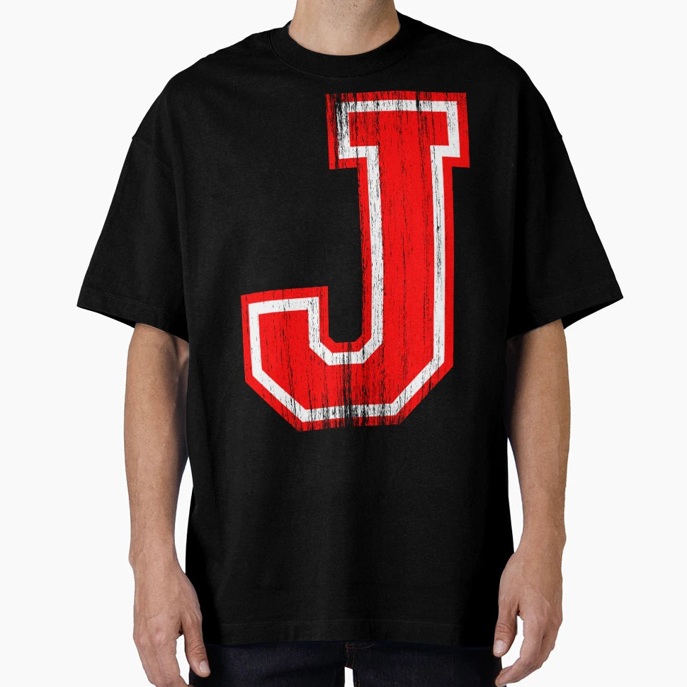 Big Red Letter J T-Shirt - Streetwear Style Men Women - T-Shirt, Sweatshirt, Hoodie