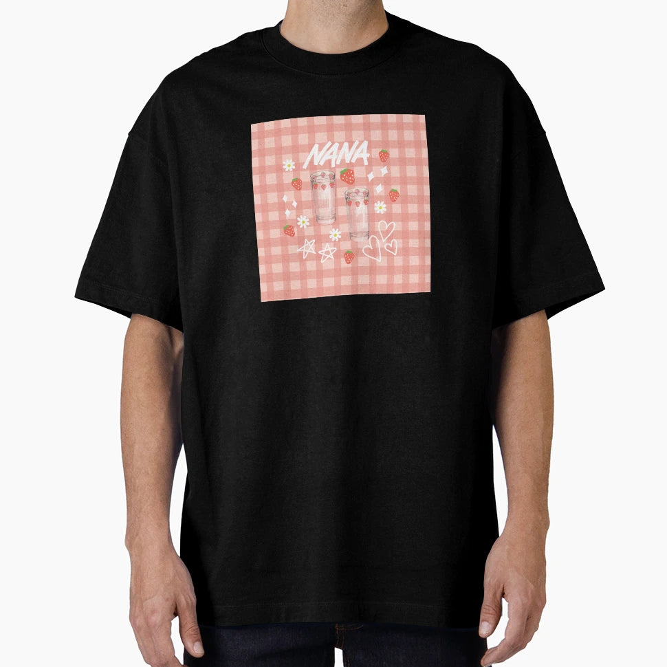 Nana Anime Strawberry Glasses T-Shirt - Minimalist Print Unisex - T-Shirt, Sweatshirt, Hoodie