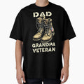 Proud Dad Grandpa Veteran Boots T-Shirt - Trendy Graphic for Adults - T-Shirt, Sweatshirt, Hoodie