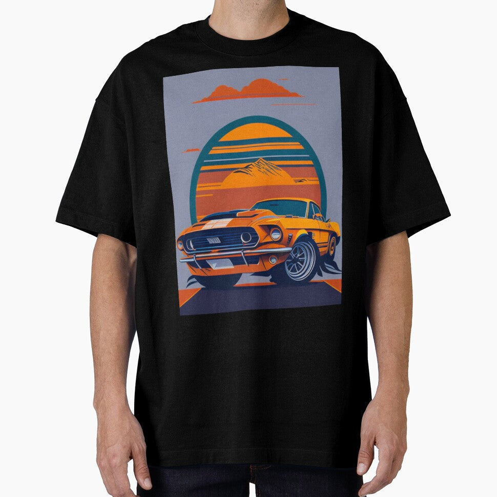 Retro American Car by Buckwig - Adult & Kids T-Shirts, Sweatshirts & Hoodies apparel design preview 1