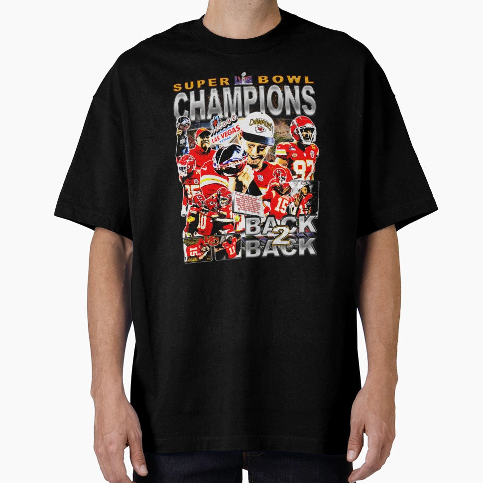 Kansas City Back 2 Back Champs T-Shirt - Aesthetic Graphic for Adults - T-Shirt, Sweatshirt, Hoodie