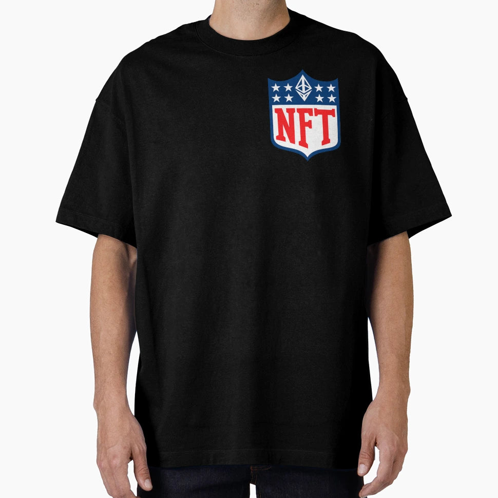 Nft Parody Shield Logo Crypto Web3 T-Shirt - Custom Art Print Men Women - T-Shirt, Sweatshirt, Hoodie