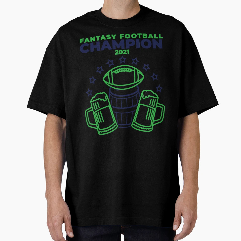 Fantasy Football Champion T-Shirt - Custom Art Print Men Women - T-Shirt, Sweatshirt, Hoodie