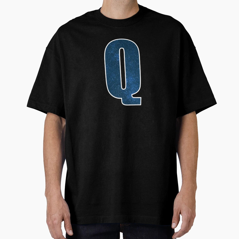 Letter Q Stars Sky Monogram Art T-Shirt - Trendy Graphic Men Women - T-Shirt, Sweatshirt, Hoodie