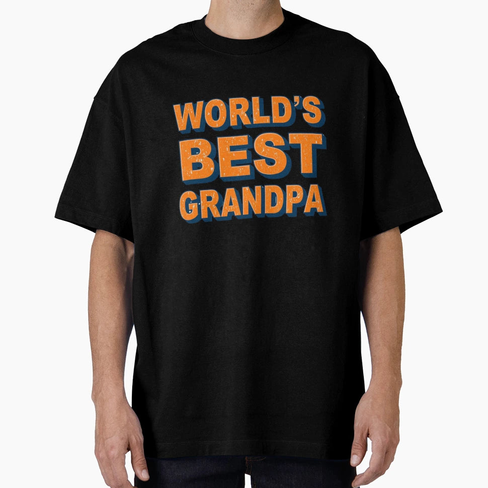 Worlds Best Grandpa T-Shirt - Custom Art Print Men Women - T-Shirt, Sweatshirt, Hoodie