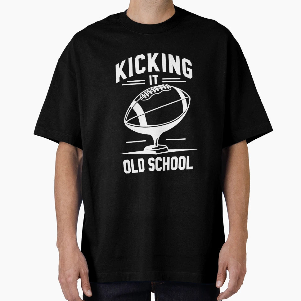 Kicking It Old School T-Shirt - Minimalist Print Men Women - T-Shirt, Sweatshirt, Hoodie