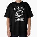 Kicking It Old School T-Shirt - Minimalist Print Men Women - T-Shirt, Sweatshirt, Hoodie