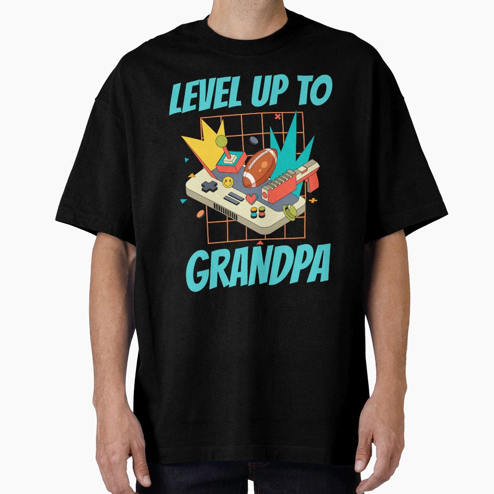 I Have Leveled Up To Grandpa T-Shirt - Trendy Graphic for Adults - T-Shirt, Sweatshirt, Hoodie