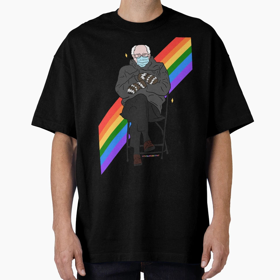 Bernie And His Mittens T-Shirt - Graphic Print for Adults - T-Shirt, Sweatshirt, Hoodie