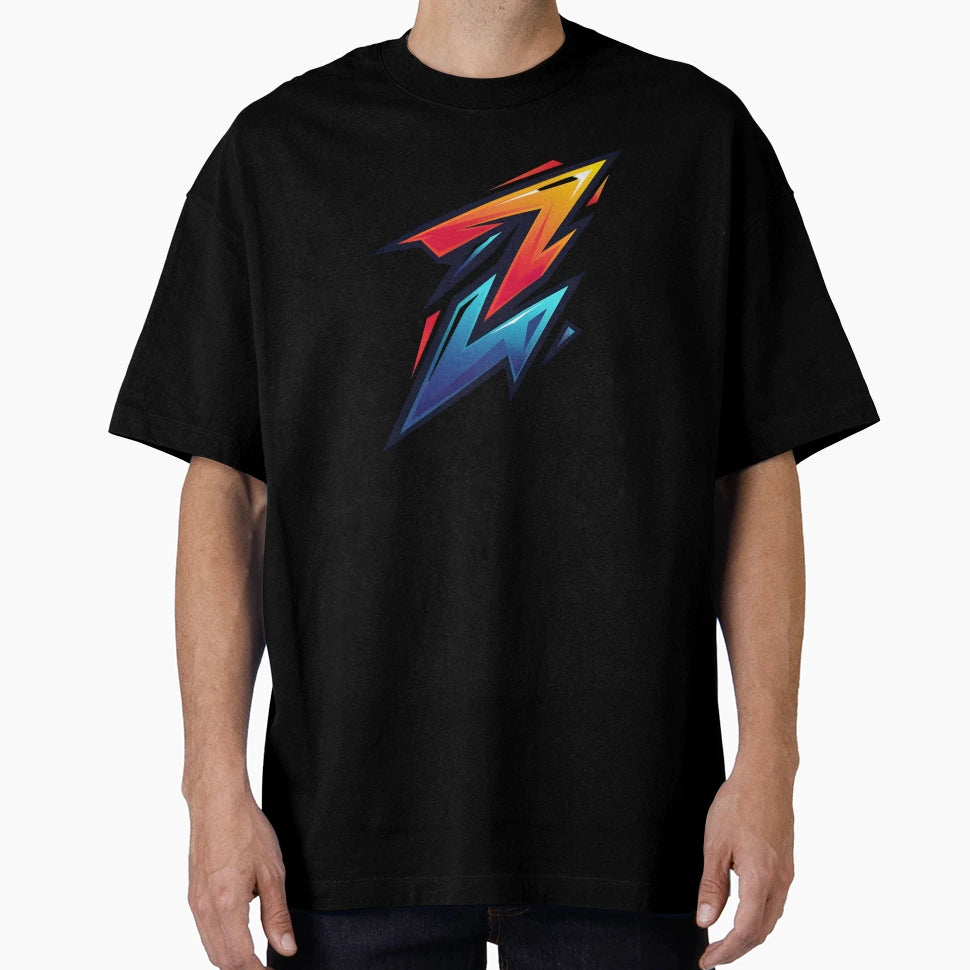 Bold Neon Lightning Bolt Z Logo T-Shirt - Aesthetic Graphic for Adults - T-Shirt, Sweatshirt, Hoodie