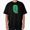 Letter Q Green Water Wave Ocean Art T-Shirt - Graphic Print Men Women - T-Shirt, Sweatshirt, Hoodie