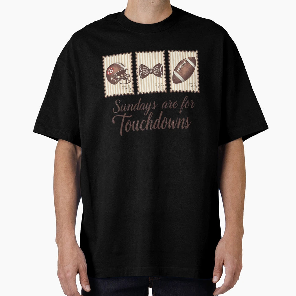 Sundays Are Touchdowns Funny Football T-Shirt - Graphic Print Men Women - T-Shirt, Sweatshirt, Hoodie