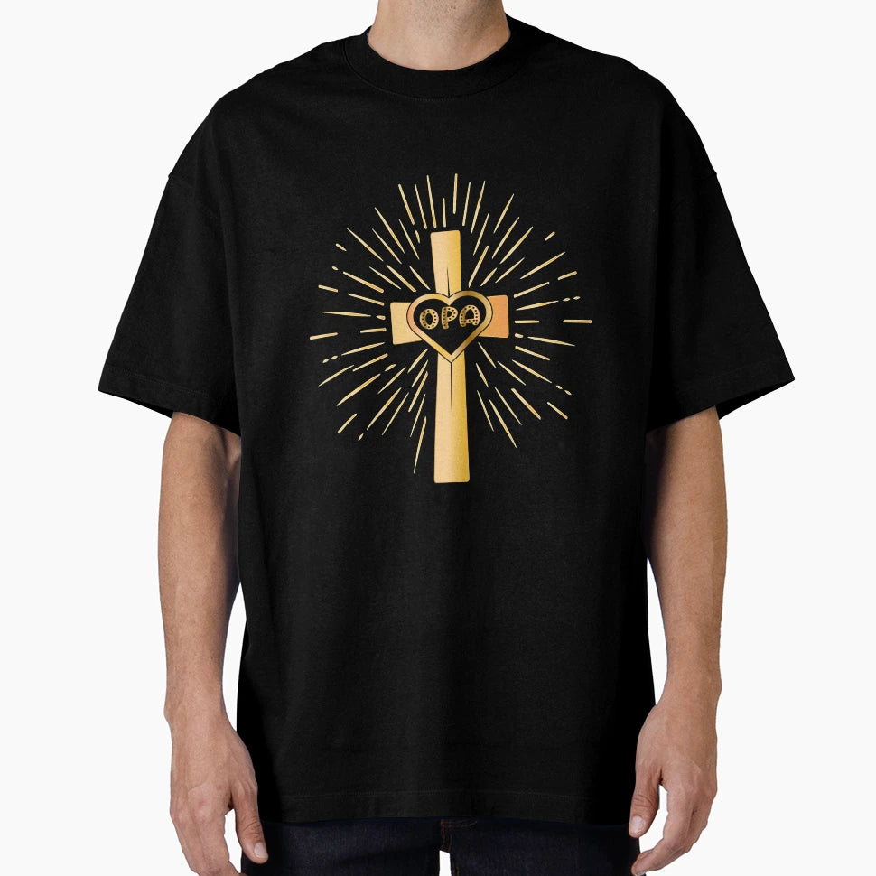 Christian Cross Opa T-Shirt - Trendy Graphic for Adults - T-Shirt, Sweatshirt, Hoodie