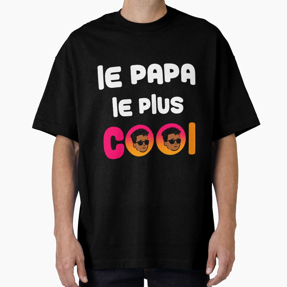 Copy Coolest Dad Mixed Race Drawing T-Shirt - Streetwear Style for Adults - T-Shirt, Sweatshirt, Hoodie