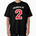 Grandpa 2 Grandchildren Baseball T-Shirt - Aesthetic Graphic Men Women - T-Shirt, Sweatshirt, Hoodie