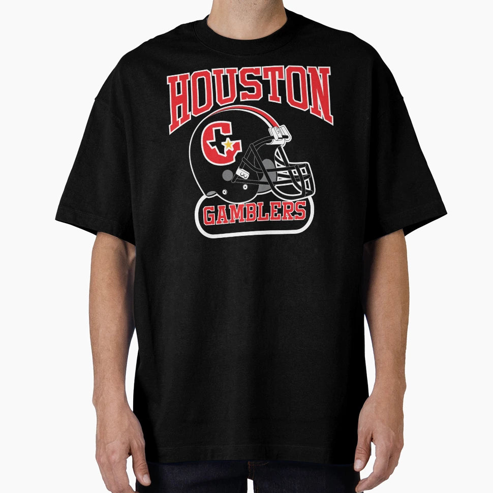 Houston Gamblers Helmet T-Shirt - Custom Art Print Men Women - T-Shirt, Sweatshirt, Hoodie