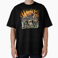 Flames And Camo Football Dad T-Shirt - Graphic Print Men Women - T-Shirt, Sweatshirt, Hoodie