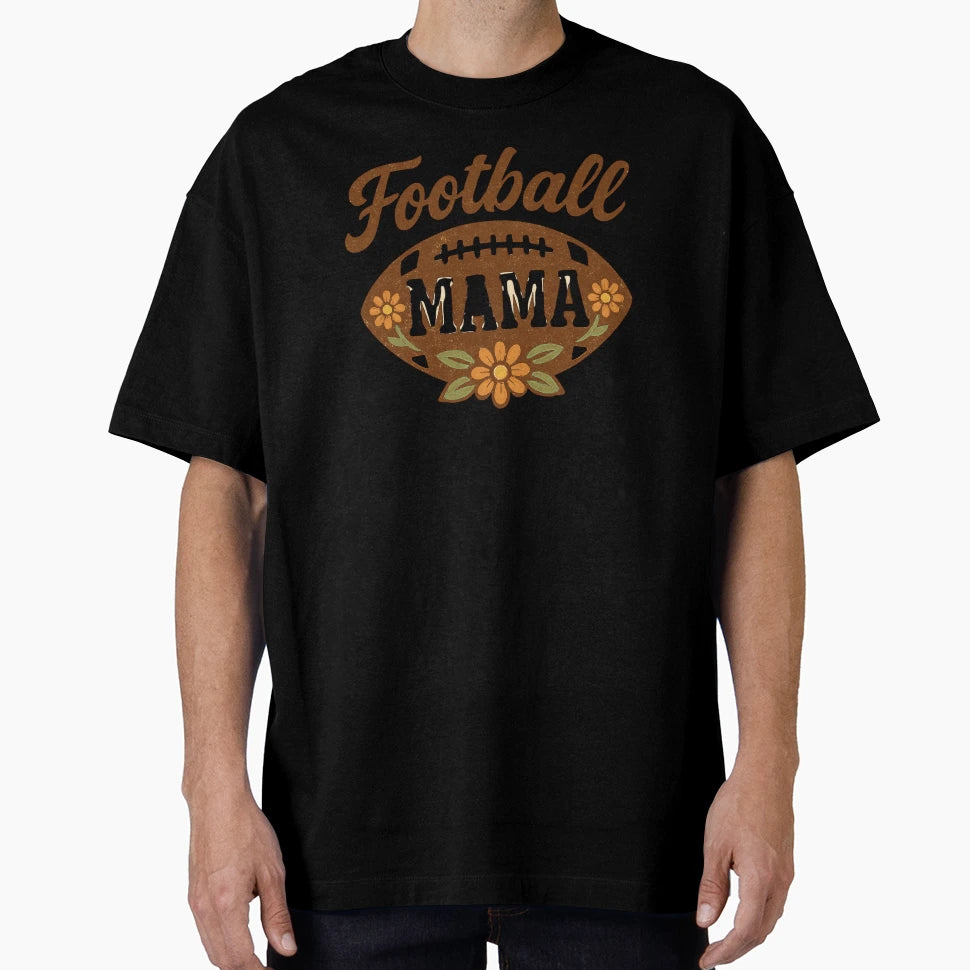 Floral Mom Football T-Shirt - Custom Art Print for Adults - T-Shirt, Sweatshirt, Hoodie