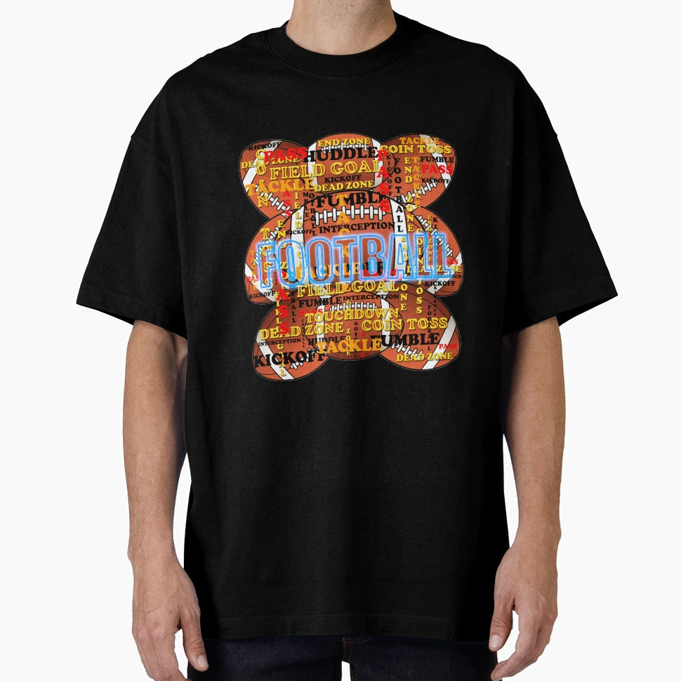 Football All Over T-Shirt - Graphic Print for Adults - T-Shirt, Sweatshirt, Hoodie