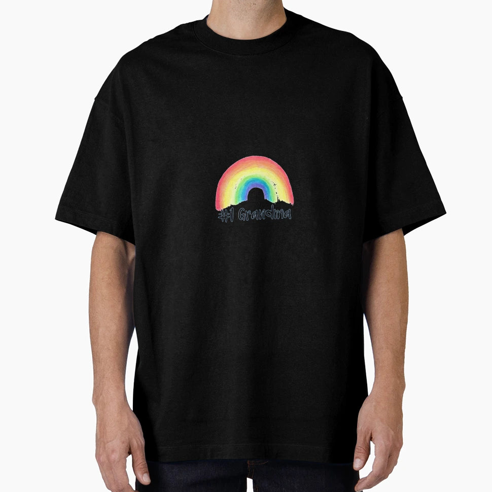 1 Grandma Rainbow T-Shirt - Casual Everyday Wear for Adults - T-Shirt, Sweatshirt, Hoodie