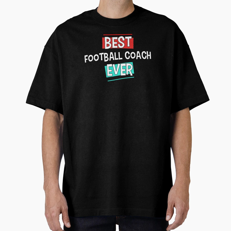 Best Football Coach Ever Rectangles Sports T-Shirt - Unique Graphic Unisex - T-Shirt, Sweatshirt, Hoodie