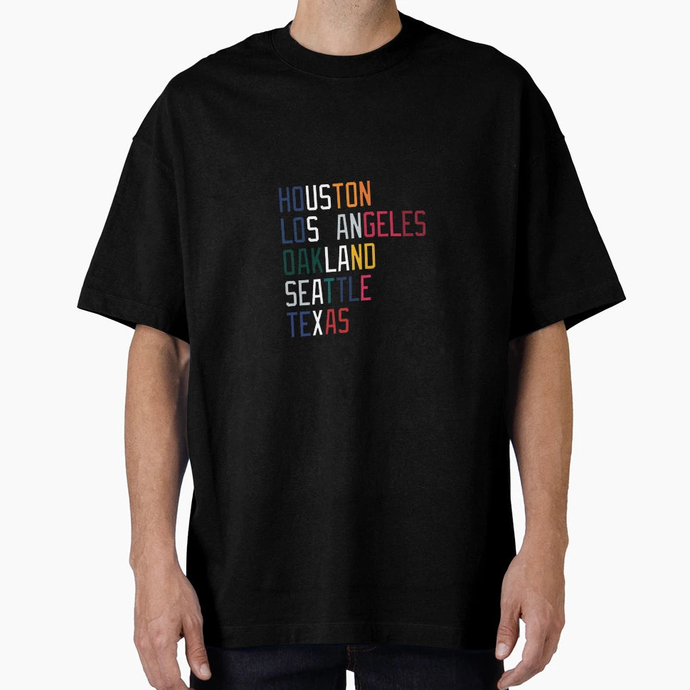 Al West Team Colors And Locations T-Shirt - Minimalist Print Men Women - T-Shirt, Sweatshirt, Hoodie