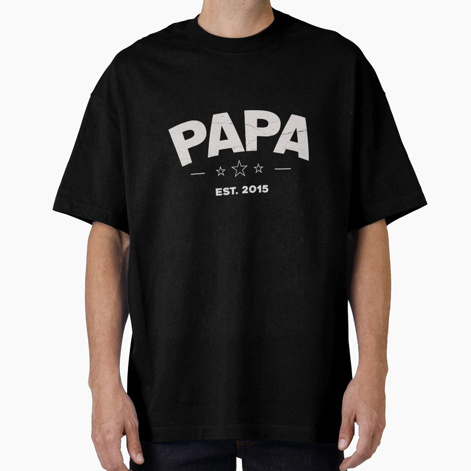 Papa Est 2015 T-Shirt - Aesthetic Graphic for Adults - T-Shirt, Sweatshirt, Hoodie