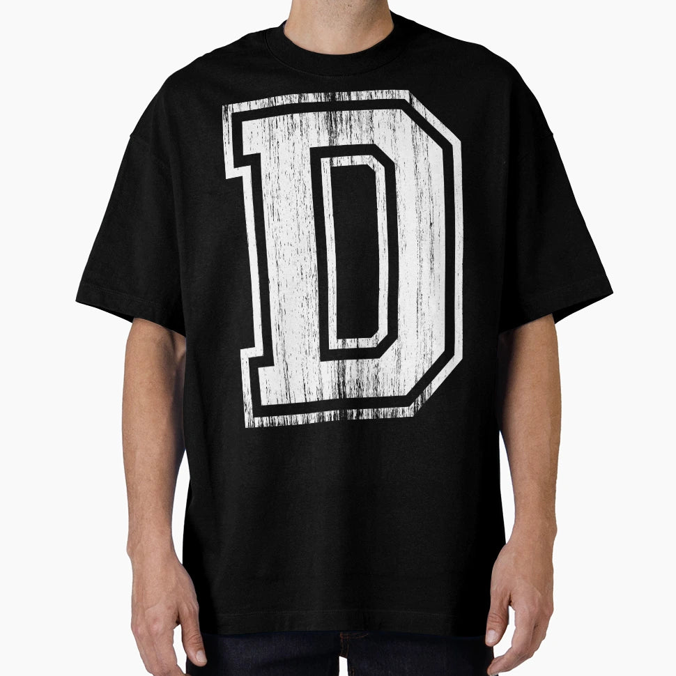 Big Varsity Letter D T-Shirt - Novelty Apparel for Adults - T-Shirt, Sweatshirt, Hoodie
