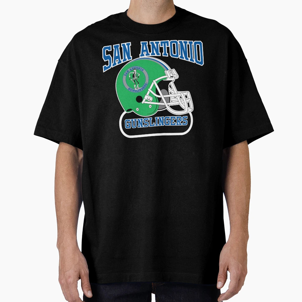 San Antonio Gunslingers Helmet T-Shirt - Unique Graphic Men Women - T-Shirt, Sweatshirt, Hoodie
