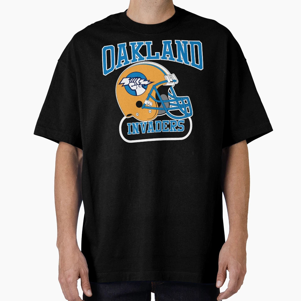Oakland Invaders Helmet T-Shirt - Novelty Apparel for Adults - T-Shirt, Sweatshirt, Hoodie