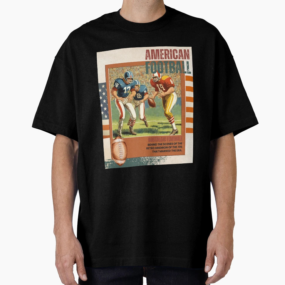 Nostalgic Foot Ball T-Shirt - Aesthetic Graphic Men Women - T-Shirt, Sweatshirt, Hoodie
