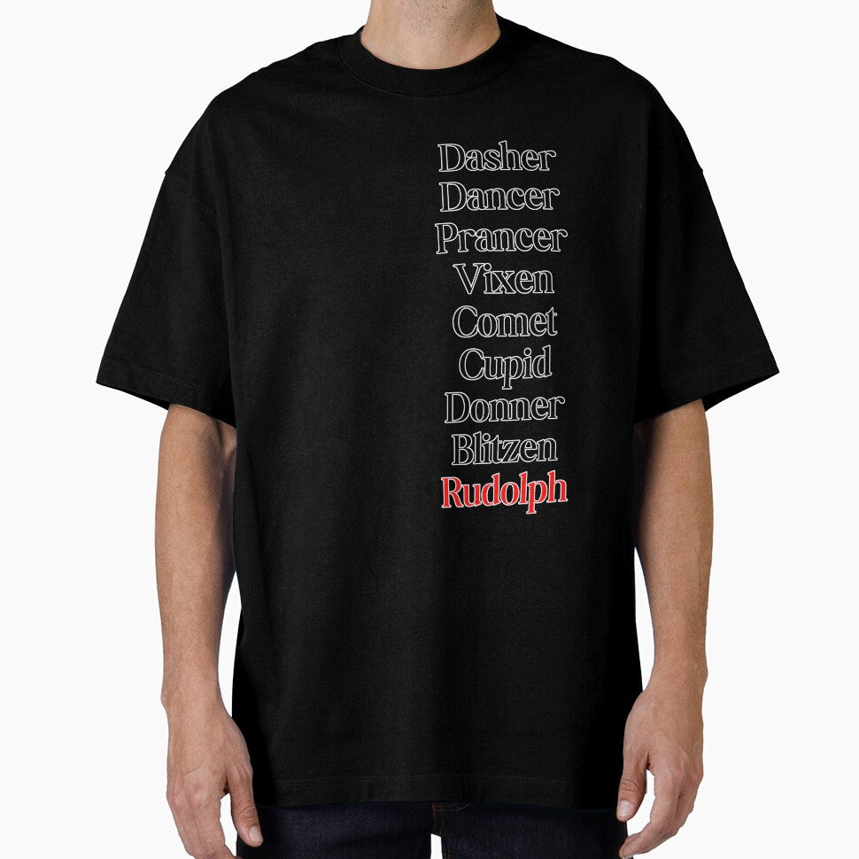 Simple Reindeer Names by SimpleSteve - Adult & Kids T-Shirts, Sweatshirts & Hoodies apparel design preview 1