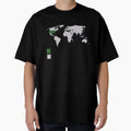 Color Coded World Map Super Bowl T-Shirt - Casual Everyday Wear Unisex - T-Shirt, Sweatshirt, Hoodie