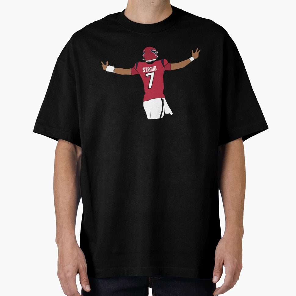 Cj Stroud Embracing Fans T-Shirt - Aesthetic Graphic for Adults - T-Shirt, Sweatshirt, Hoodie