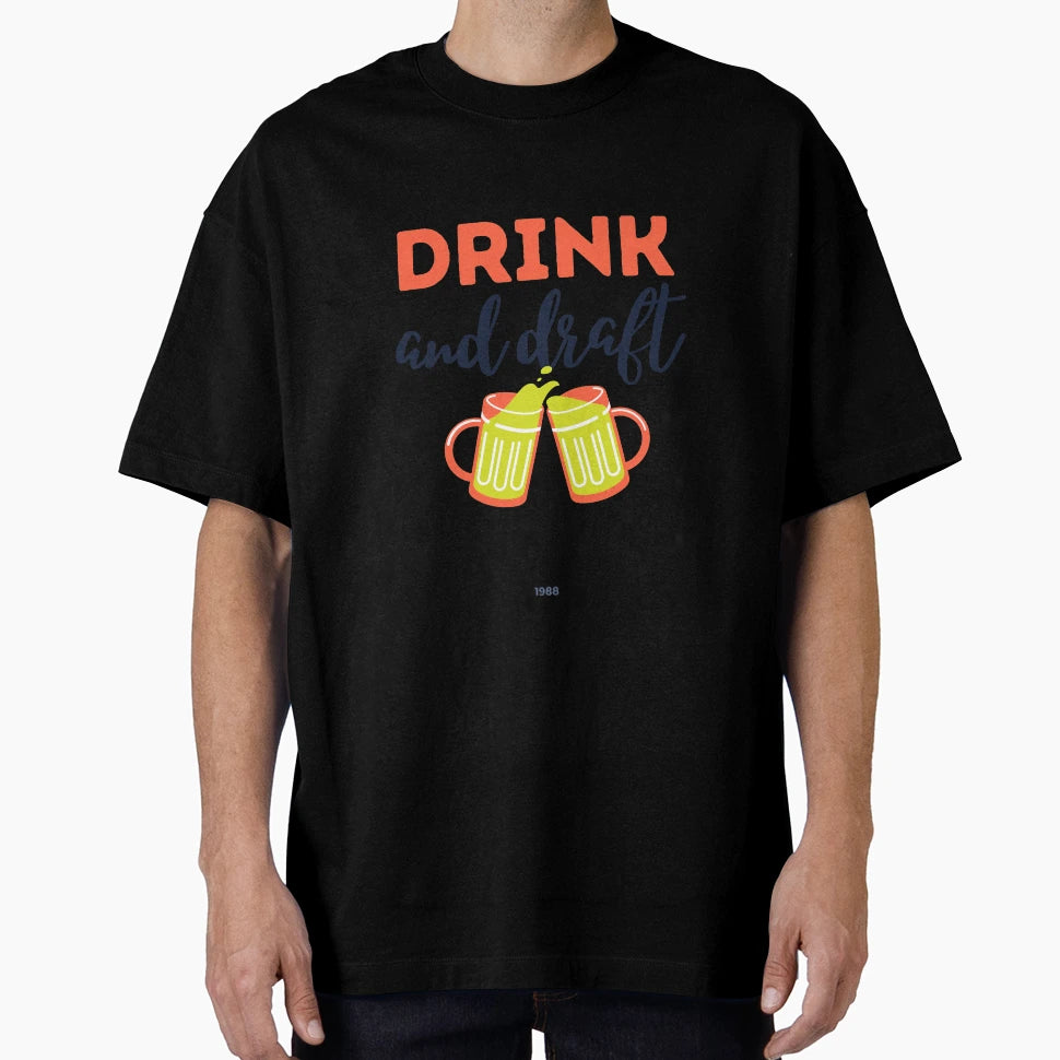 Drink And Draft T-Shirt - Minimalist Print Men Women - T-Shirt, Sweatshirt, Hoodie