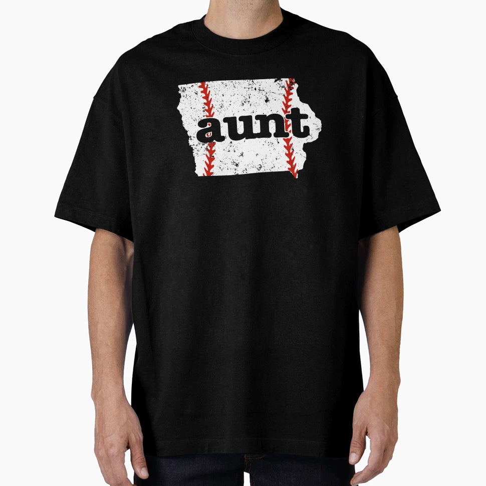 Baseball Aunt Iowa Fastpitch Aunt T-Shirt - Unique Graphic Men Women - T-Shirt, Sweatshirt, Hoodie