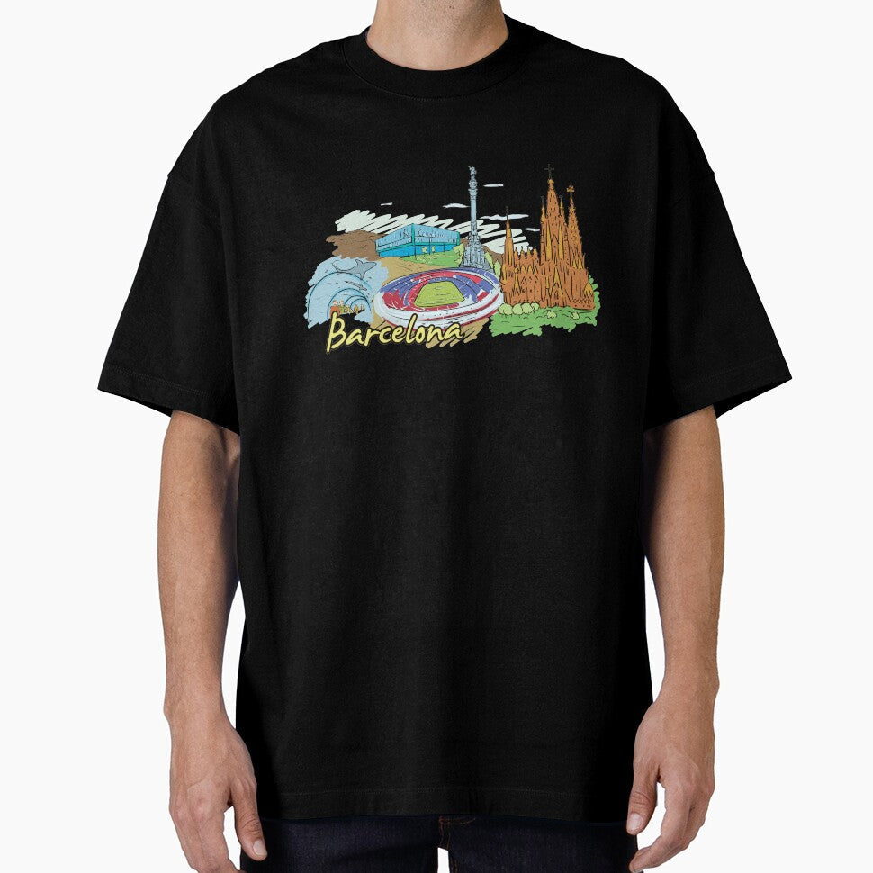 Barcelona Spain Beautiful Places Around The World by - Adult & Kids T-Shirts, Sweatshirts & Hoodies apparel design preview 1