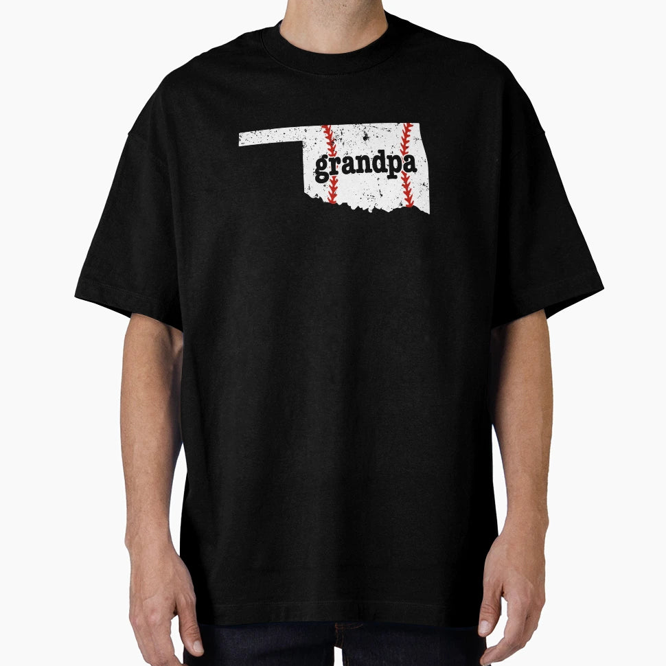 Best Grandpa Baseball Oklahoma T-Shirt - Novelty Apparel for Adults - T-Shirt, Sweatshirt, Hoodie