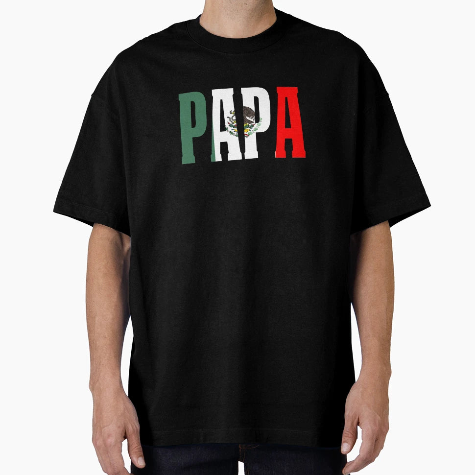 Papa Gift Mexican Mexican Flag T-Shirt - Aesthetic Graphic for Adults - T-Shirt, Sweatshirt, Hoodie