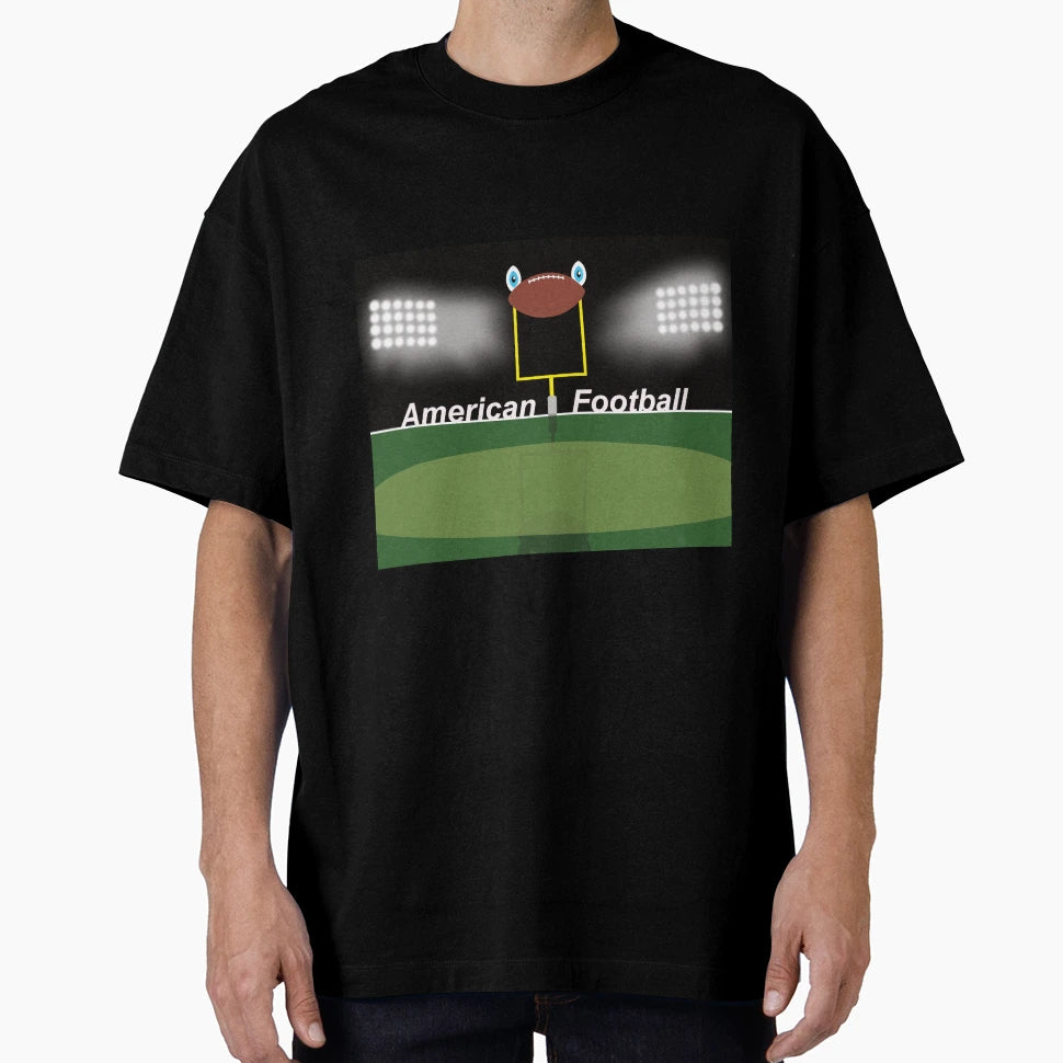 American Football Field Goal And Ball T-Shirt - Custom Art Print Unisex - T-Shirt, Sweatshirt, Hoodie