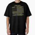 Proud Dad Grandpa Veteran American T-Shirt - Aesthetic Graphic Men Women - T-Shirt, Sweatshirt, Hoodie