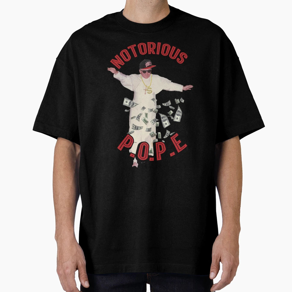Notorious P O P E Pope T-Shirt - Aesthetic Graphic Unisex - T-Shirt, Sweatshirt, Hoodie