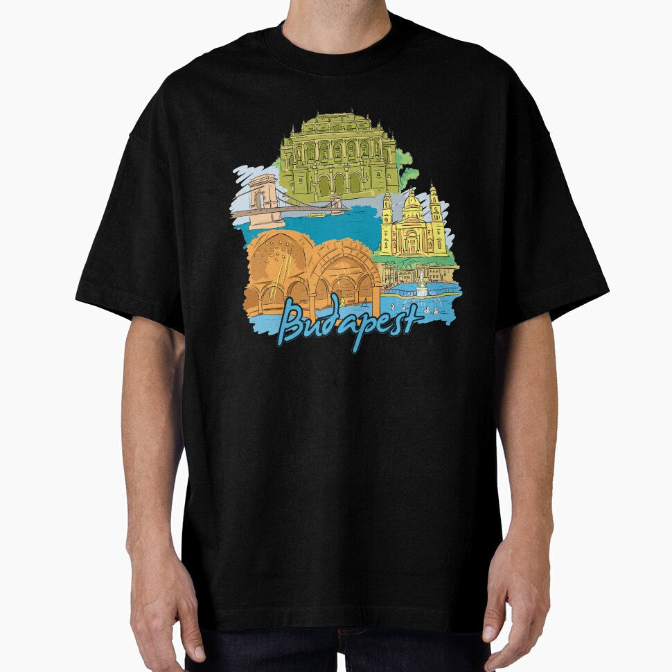 Budapest Hungary Beautiful Places Around The World by - Adult & Kids T-Shirts, Sweatshirts & Hoodies apparel design preview 1